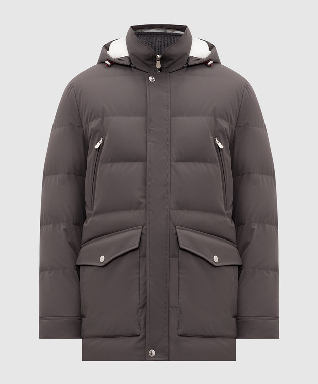 Brunello Cucinelli Серый пуховик MV4061823