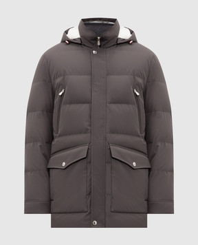Brunello Cucinelli Сірий пуховик MV4061823