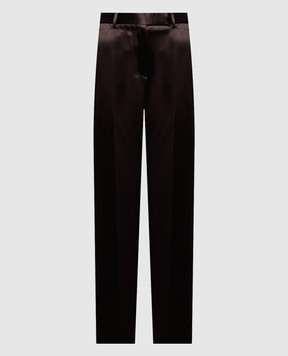 Tom Ford Коричневые брюки из шелка PAW726FAX1868