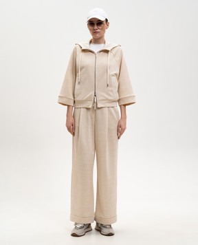 Peserico Бежеві спортивні штани з люрексом P04454J006137