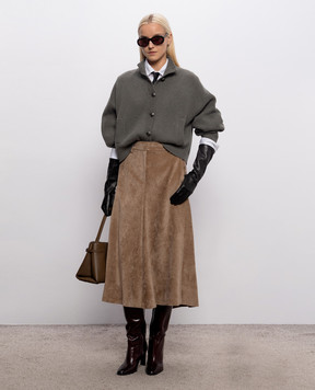 Brunello Cucinelli Зелений кардиган з кашеміру M12750806