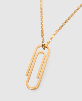Off-White Золотистий ланцюжок Paperclip OWOB145S26MET001