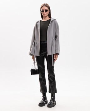 Max Mara Сіре пальто MONIA з вовни SMMMONIA