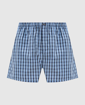 Vetements Сині шорти в піжамному стилі в клітинку WE76SS386NC