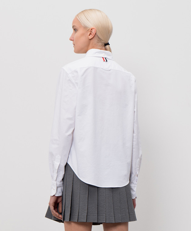 Thom Browne Біла сорочка з вишивкою FLL215EE1528 зображення 4