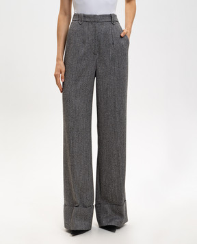 Nissa Серые брюки в узор P16062