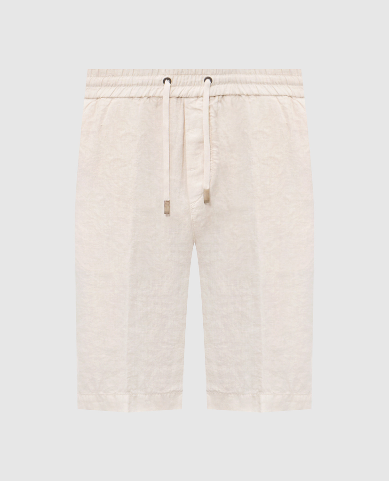 Шорты цвета айвори из льна