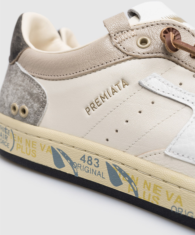 Premiata Бежеві шкіряні кросівки BSKT CLAY BSKTCLAY8163 зображення 5