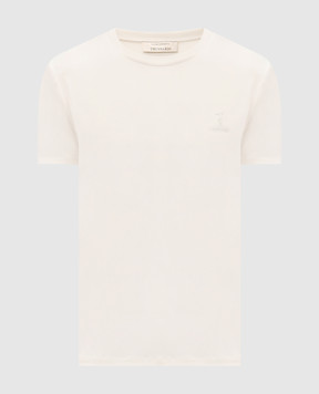 Trussardi Футболка кольору айворі з принтом логотипа G0548000118NMTS09J03