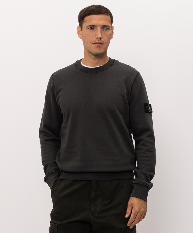 Stone Island Серый свитшот с патчем логотипа L2S156100060S0051 изображение 3