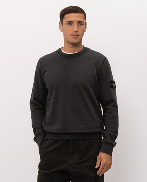 Stone Island Серый свитшот с патчем логотипа L2S156100060S0051
