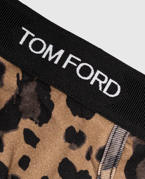 Tom Ford Коричневые трусы-брифы в леопардовый принт T4LC11110