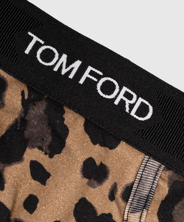 Tom Ford Коричневые трусы-брифы в леопардовый принт T4LC11110 изображение 3