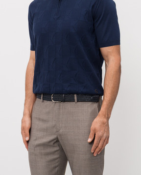 Orciani Синій комбінований плетений ремінь Sea Elast U08163RAG