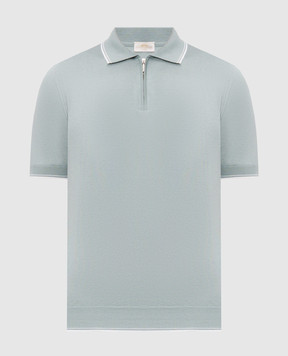 Castangia dal 1850 Зелене поло з шовком NCCA32MCE26