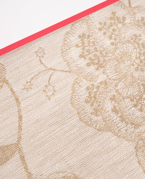 Le Jacquard Fraincais Бежева скатертина Eté indien з льону 31625