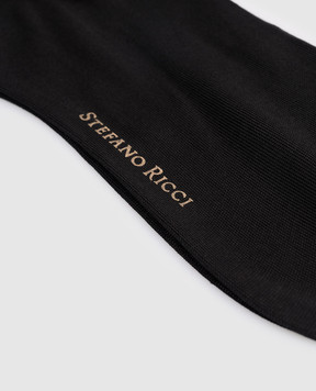 Stefano Ricci Чорні шкарпетки з шовком P062RI0006P062RI