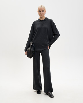 LISA YANG Серое поло Caisa с кашемиром 2026027