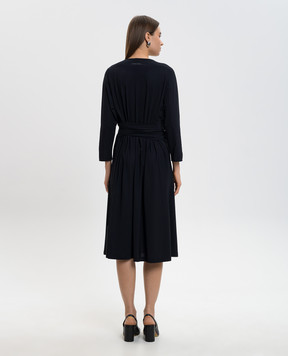 Maison Margiela MM6 Чорна сукня міді з поясом S52DG0033M20178