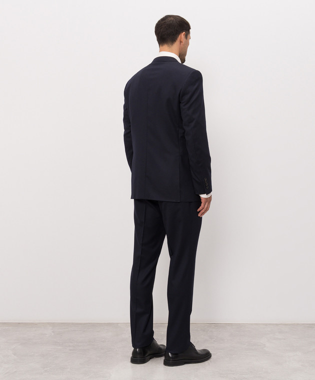Canali Синий костюм из шерсти AN000191228020 изображение 4