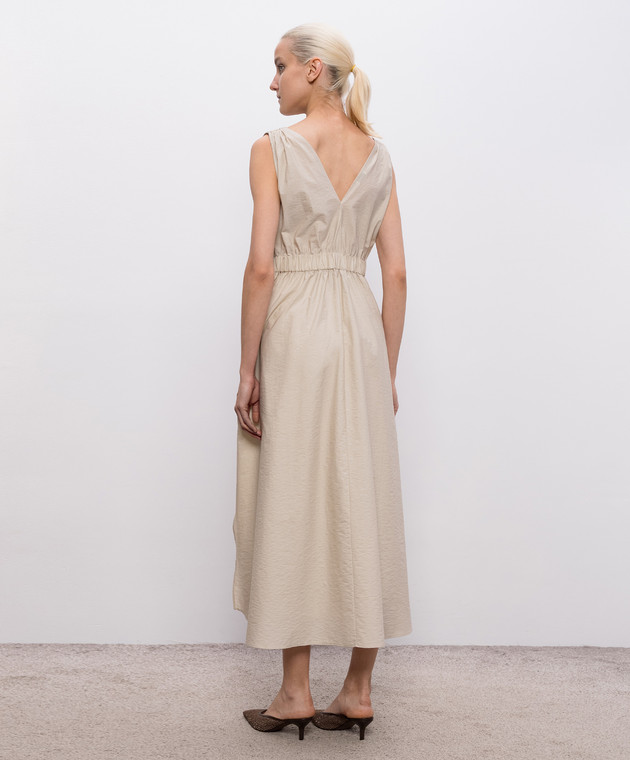 Brunello Cucinelli Бежева сукня міді M0F79A5092 зображення 4