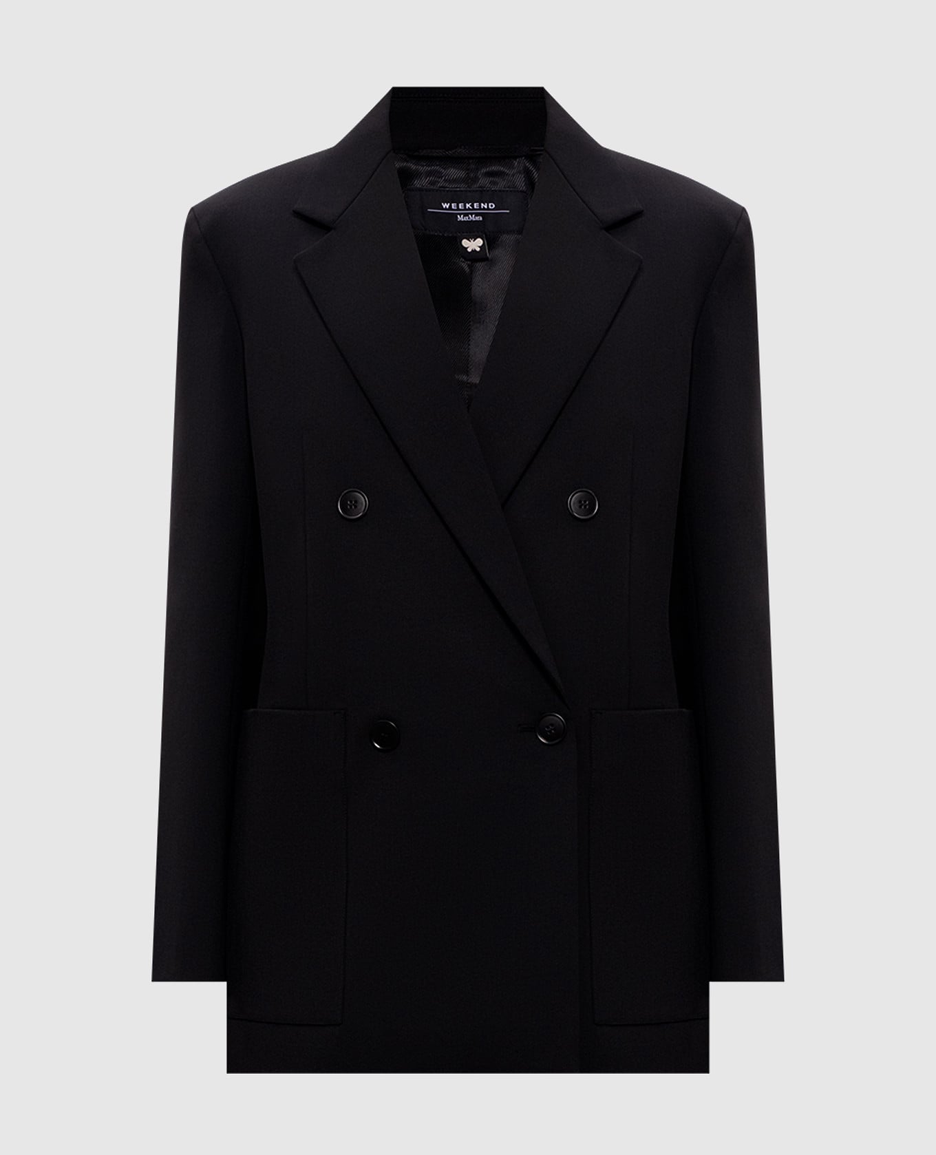 Черный двубортный жакет WKDVELOCE