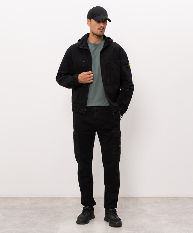 Stone Island Чорні джогери з патчем логотипа L2S153100033S00L1 зображення 2