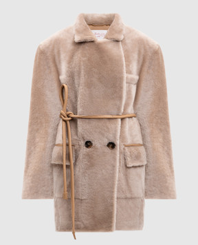 Babe Pay Pls Бежева двобортна дублянка 2526MERINO