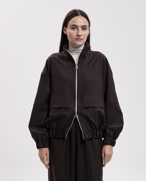 Kiton Коричнева куртка з вовни D62415K0109I
