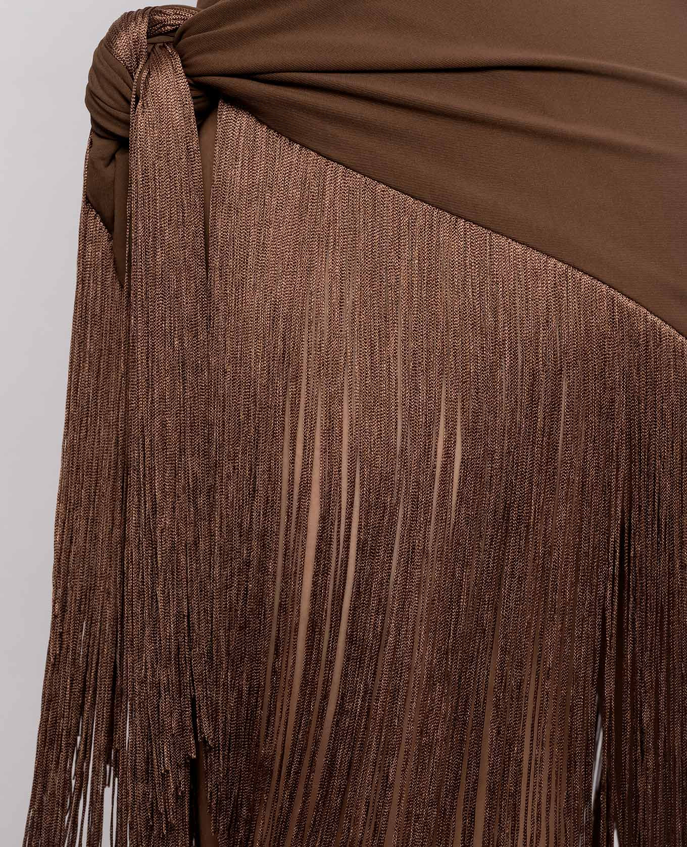 Taller Marmo Коричневый купальник Sahara с юбкой-саронг PF2677 изображение 6