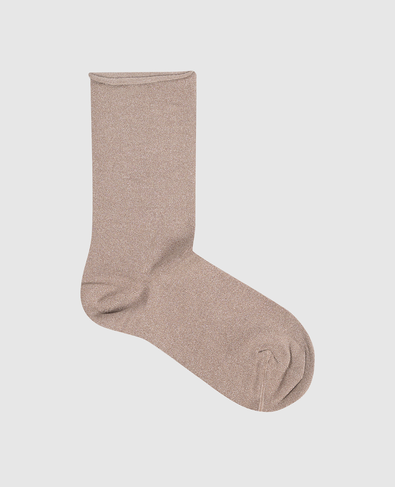 Бежевые носки с кашемиром и шелком с люрексом