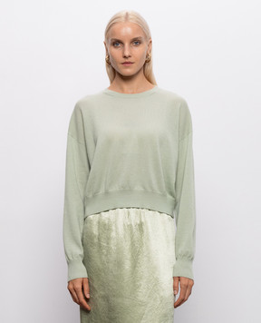 Twinset Зеленый джемпер с кашемиром и шелком 262TP3294