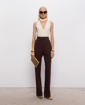 Valentino Коричневые брюки из шерсти 9B3RB7C2A9K