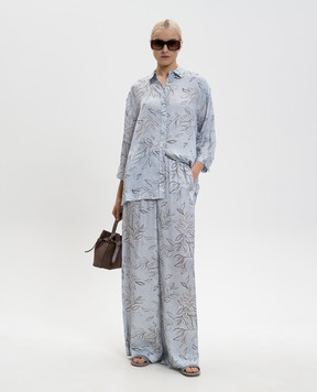 Peserico Блакитні палаццо в квітковий принт A0405204742