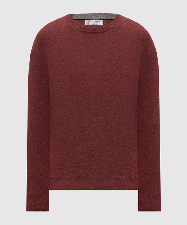 Brunello Cucinelli Джемпер из кашемира бордового цвета M2200100