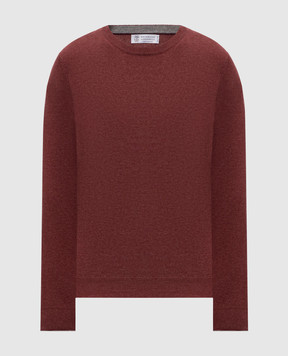 Brunello Cucinelli Джемпер из кашемира бордового цвета M2200100