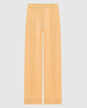 Max Mara Weekend Желтые брюки MALIZIA из льна WKDMALIZIA