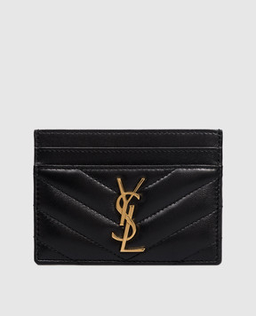 Saint Laurent Чорний шкіряний картхолдер CASSANDRE 423291AAA44