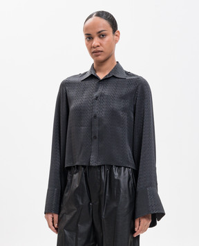 Maison Margiela MM6 Черная блузка в логотипе шаблон S52DT0044M36007