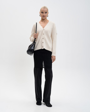 Maison Margiela MM6 Білий кардиган з емблемою S62HP0039M13195