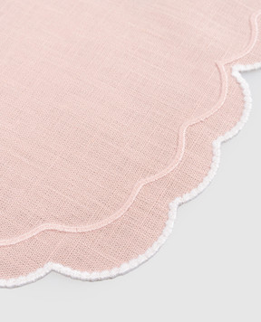 Truffle Bee Розовая сервировочная салфетка Paris из льна LN14C7S7