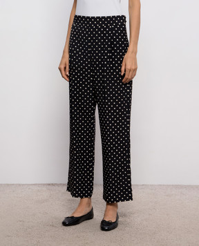 Valentino Черные брюки из шелка в горох 9B3RB7B09DW