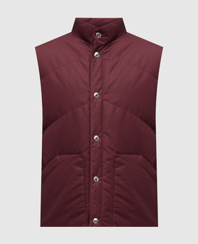 Brunello Cucinelli Бордовый пуховый жилет MV4071658