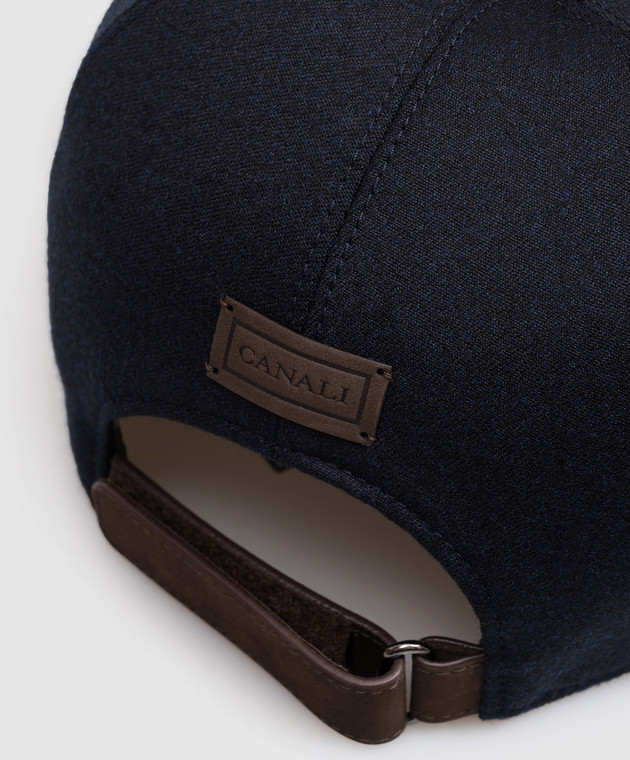 Canali Синя кепка з вовни YA00122H146 зображення 4