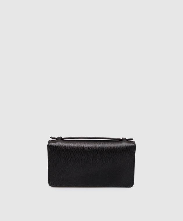 Valentino Черный кожаный клатч VLogo 9W2P0AU1BKH изображение 3