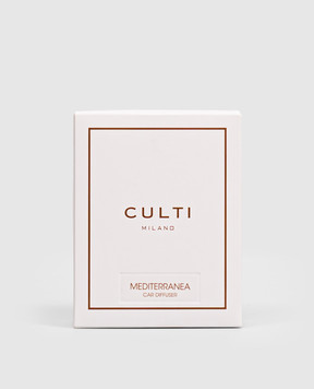 Culti Milano Черный автомобильный диффузор Mediterranea с кожаным чехлом и сменным наполнителем PCDAUTMED73X53NER0000