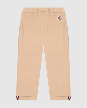 Moncler ENFANT Детские бежевые вельветовые брюки L29512A000035969O
