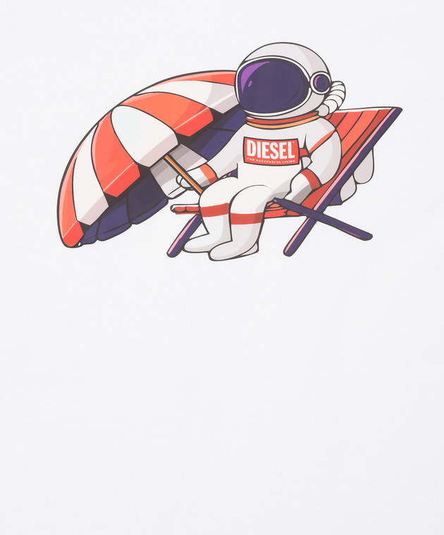 Diesel Дитяча біла футболка Mtspacy J0273900YI9 зображення 3