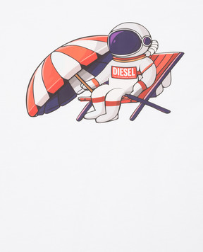 Diesel Дитяча біла футболка Mtspacy J0273900YI9