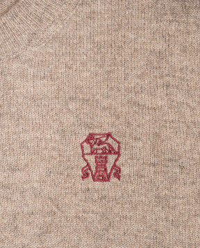 Brunello Cucinelli Детский серый джемпр из кашемира B22M10010B